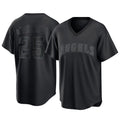 LA.Angels #25 Travis d'Arnaud Player Black Pitch Fashion T-shirt Hdoa Stitched Jerseys