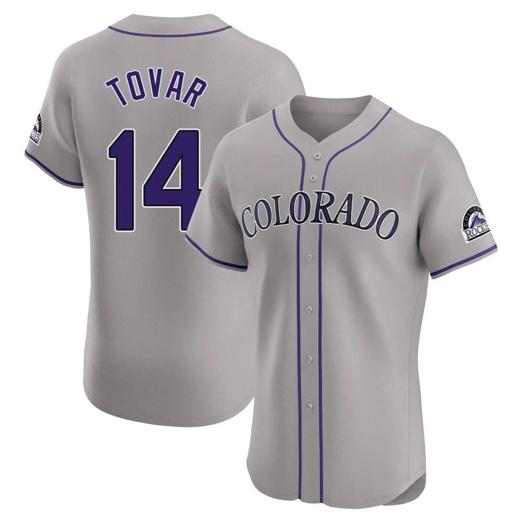 C.Rockies #14 Ezequiel Tovar Player Gray Limited Elite Home Hdoa Stitched Jerseys