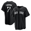 B.Red Sox #7 Masataka Yoshida Player Black Home Game Hdoa Stitched Jerseys