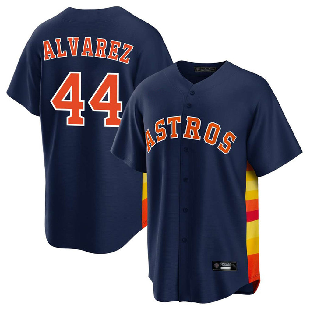 H.Astros #44 Yordan Alvarez Player Navy Home Game Hdoa Stitched Jerseys
