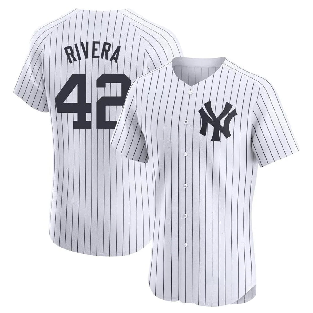NY.Yankees #42 Mariano Rivera Player White Limited Elite Home Hdoa Stitched Jerseys