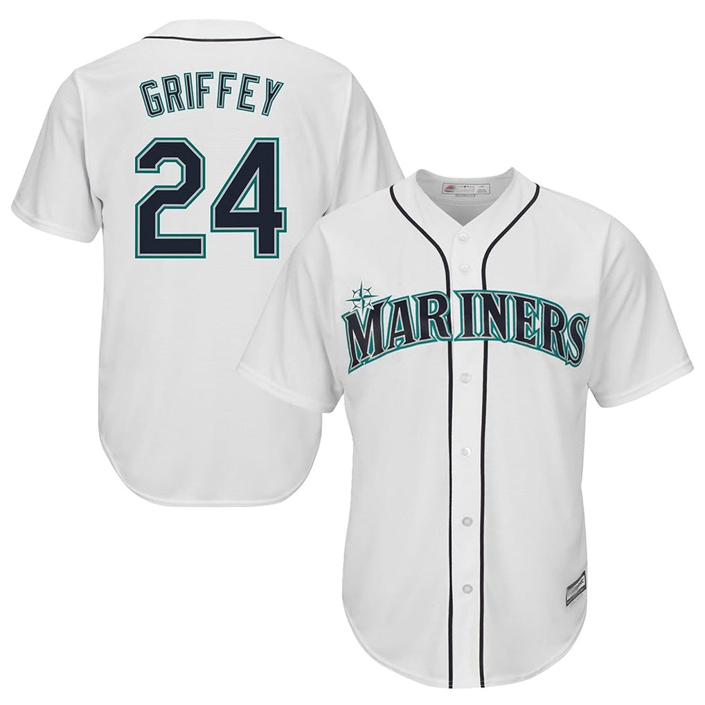 S.Mariners #24 Ken Griffey Jr Player White Cool Base Home Game Hdoa Stitched Jerseys