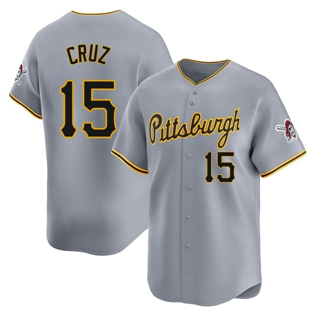 P.Pirates #15 Oneil Cruz Player Gray Road Home Limited Hdoa Stitched Jerseys