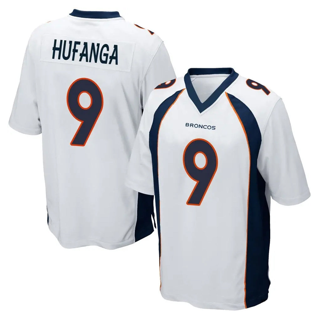 D.Broncos #9 Talanoa Hufanga Player White Game Hdoa Stitched Jerseys
