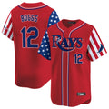 T.Bay Rays #12 Wade Boggs Player Red 2025 Independence Day Vapor Premier Limited Hdoa Stitched Jerseys