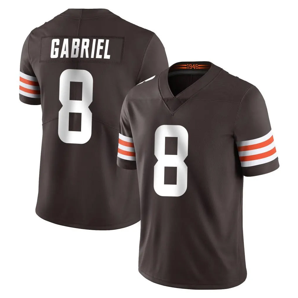 C.Browns #8 Dillon Gabriel Player Brown Color Vapor Untouchable Limited Home Game Hdoa Stitched Jerseys