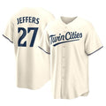 M.Twins #27 Ryan Jeffers Player Cream Game Limited Home Hdoa Stitched Jerseys