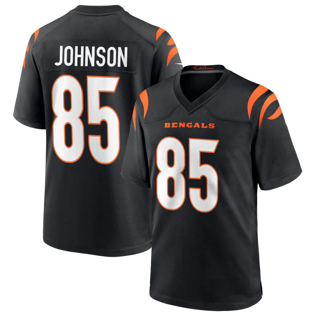 C.Bengals #85 Chad Johnson Player Black Home Game Hdoa Stitched Jerseys