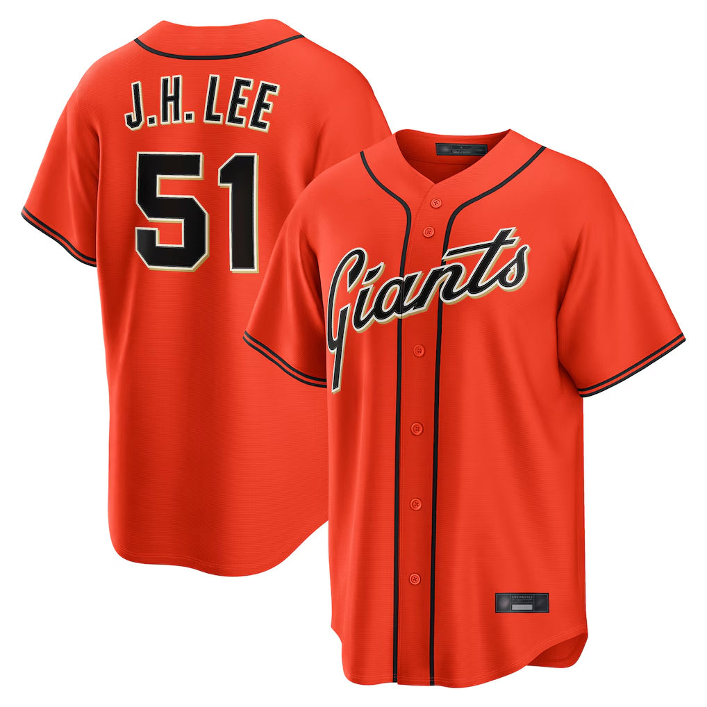 SF.Giants #51 Jung Hoo Lee Player Orange Home Game Hdoa Stitched Jerseys