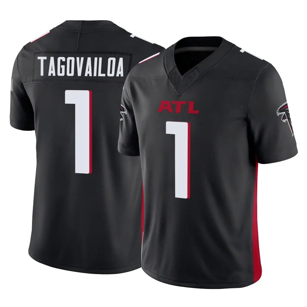 A.Falcons #1 Tua Tagovailoa Player Black Vapor F.U.S.E. Limited Home Game Hdoa Stitched Jerseys