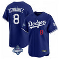 LA.Dodgers #8 Enrique Hern¨¢ndez Player Royal World Series Meet Limited Home Hdoa Stitched Jerseys