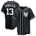NY.Yankees #13 Jazz Chisholm Jr Player Black Out Game Hdoa Stitched Jerseys