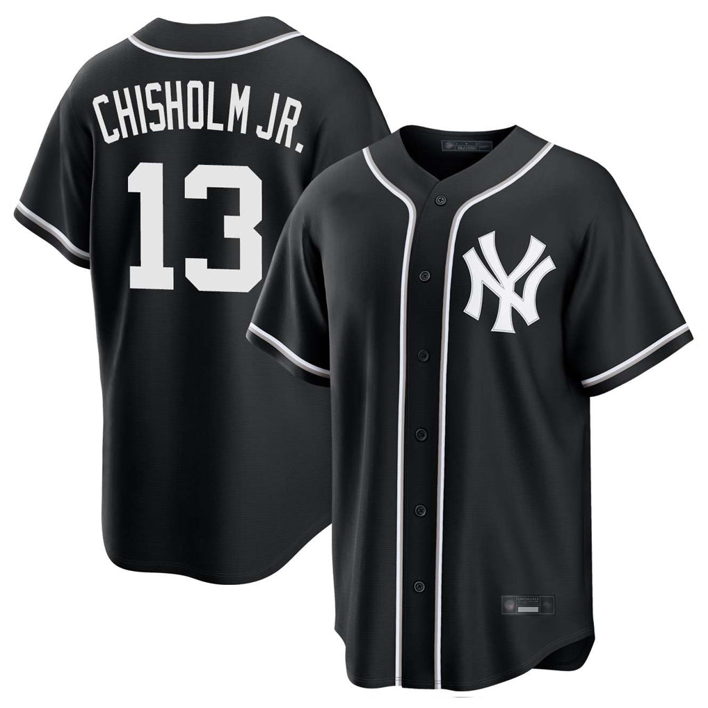 NY.Yankees #13 Jazz Chisholm Jr Player Black Out Game Hdoa Stitched Jerseys