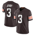 C.Browns #3 Jerry Jeudy Player Brown Color Vapor Untouchable Limited Home Game Hdoa Stitched Jerseys