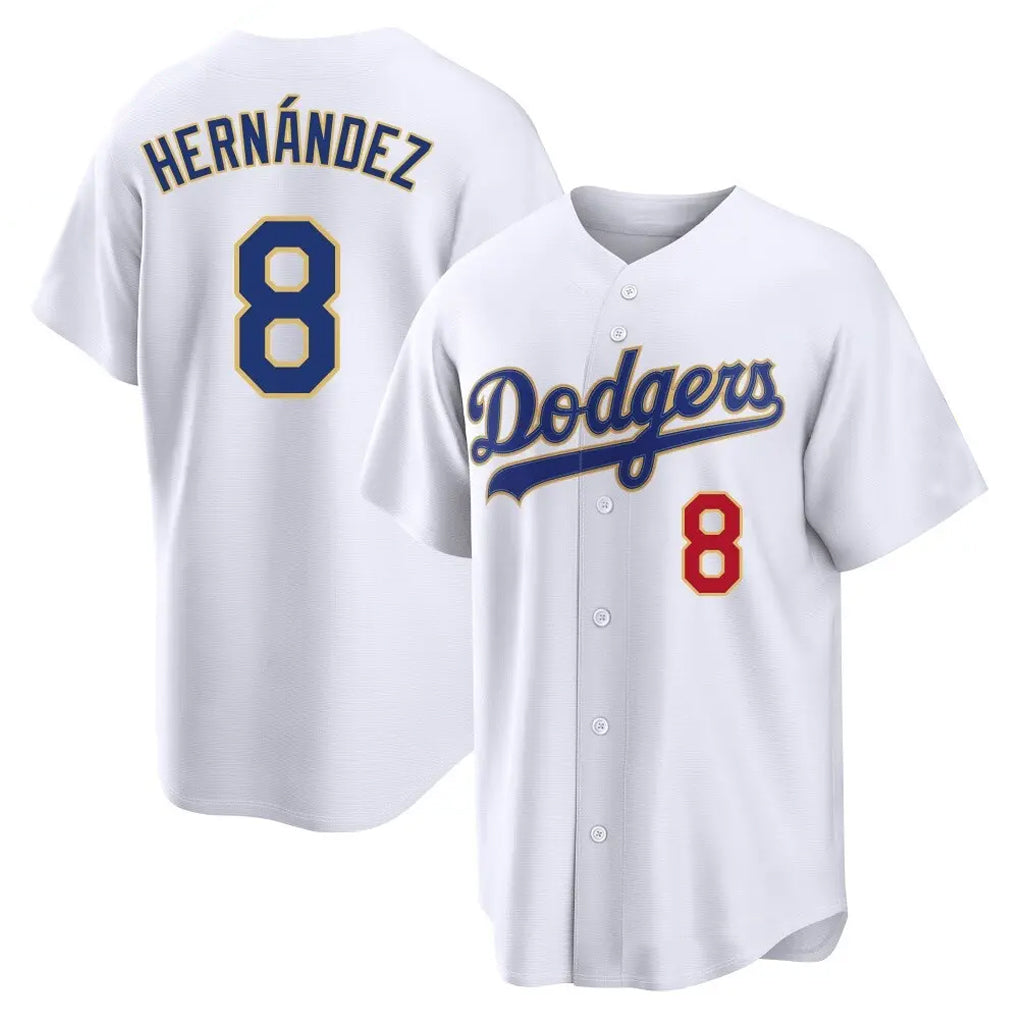 LA.Dodgers #8 Enrique Hern¨¢ndez Player Gold White 2026 Collection Stadium Limited Hdoa Stitched Jerseys