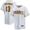 S.Diego Padres #13 Manny Machado Player White Home Limited Hdoa Stitched Jerseys