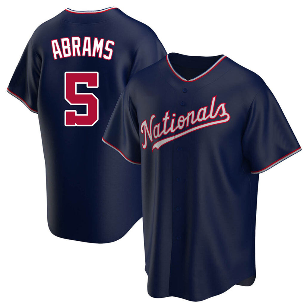 W.Nationals #5 CJ Abrams Player Navy Blue Replica Game Hdoa Stitched Jerseys