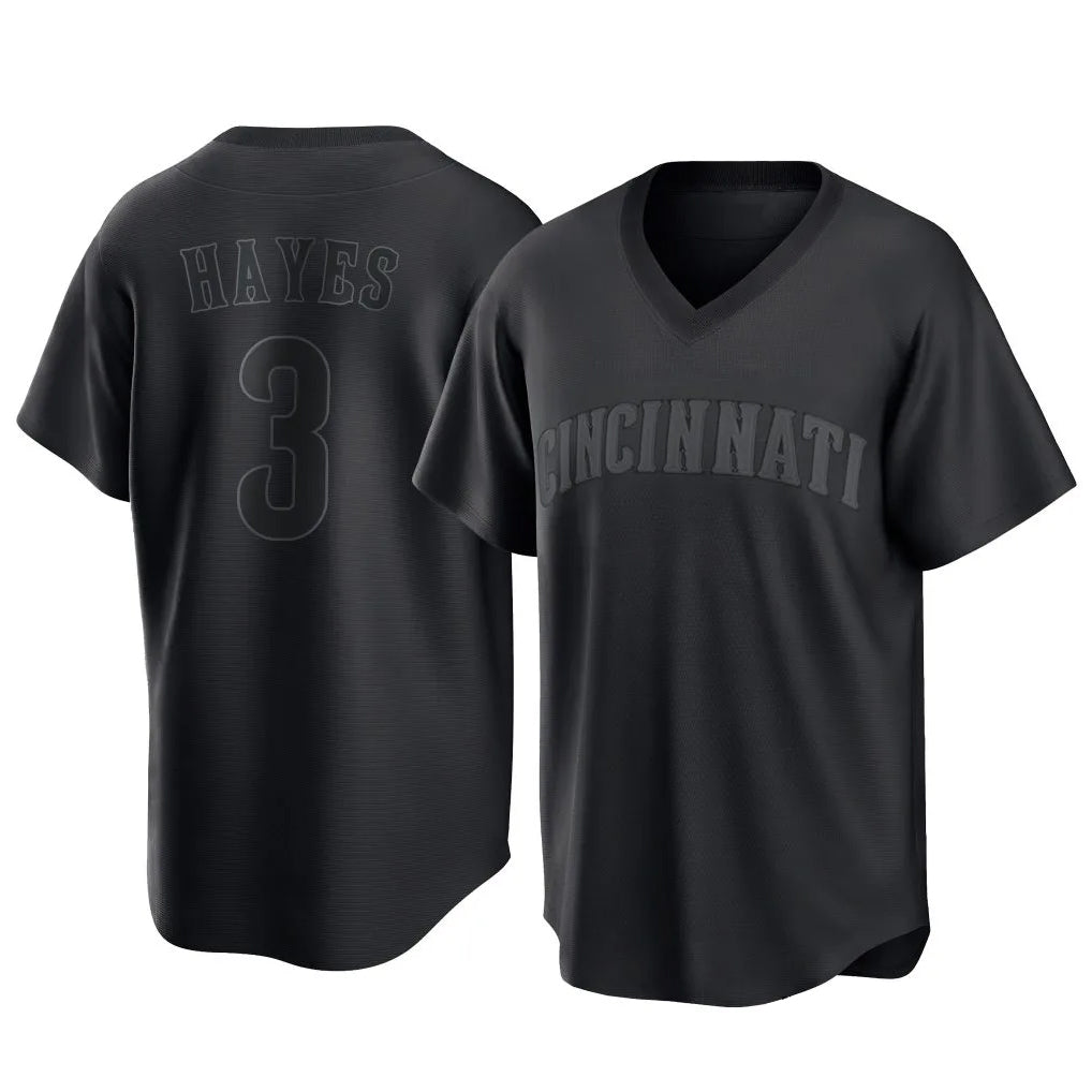 C.Reds #3 Ke'Bryan Hayes Player Black T-shirt Game Home Hdoa Stitched Jerseys