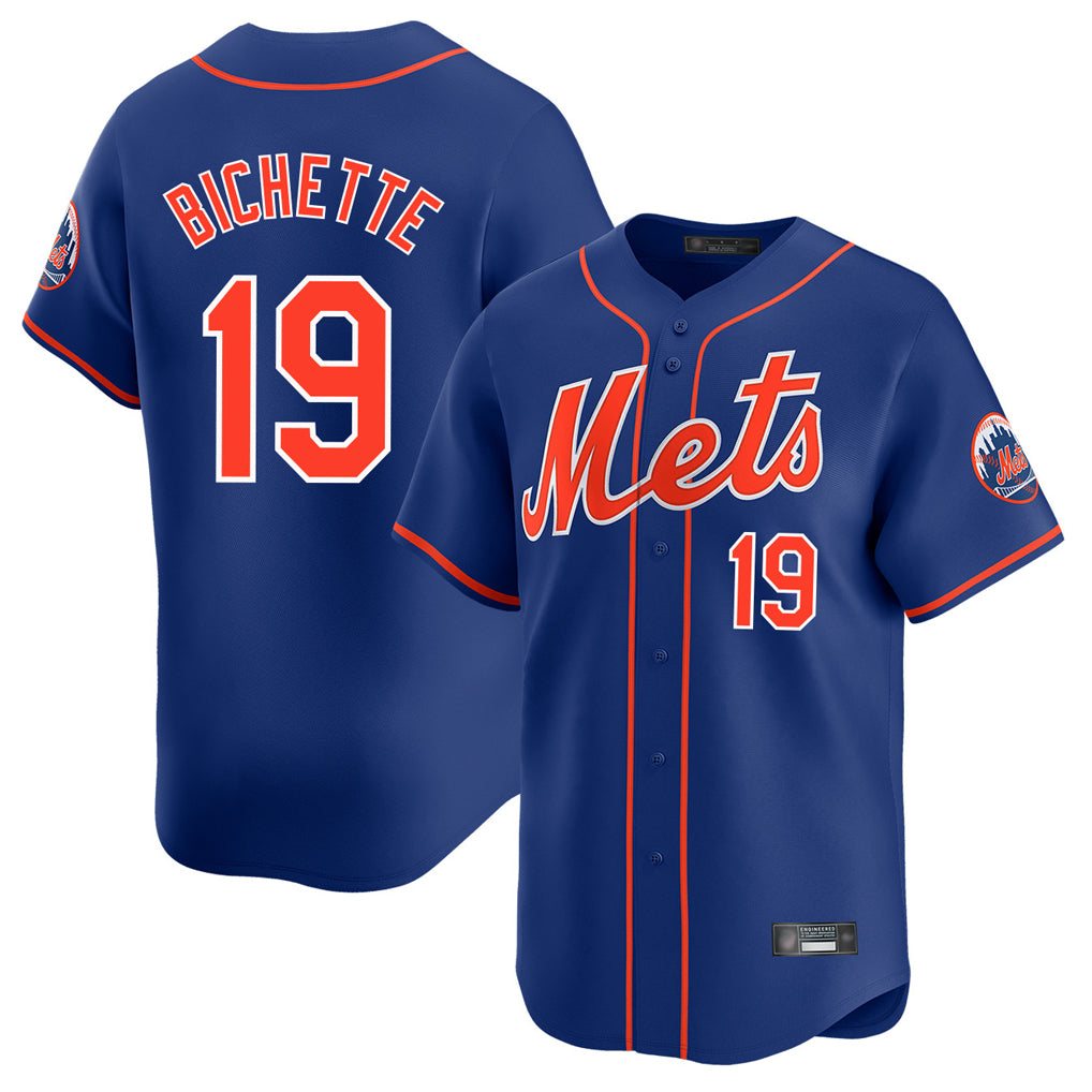 NY.Mets #19 Bo Bichette Player Royal Home Limited Hdoa Stitched Jerseys
