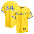 B.Red Sox #34 David Ortiz Player Yellow Home Game Hdoa Stitched Jerseys