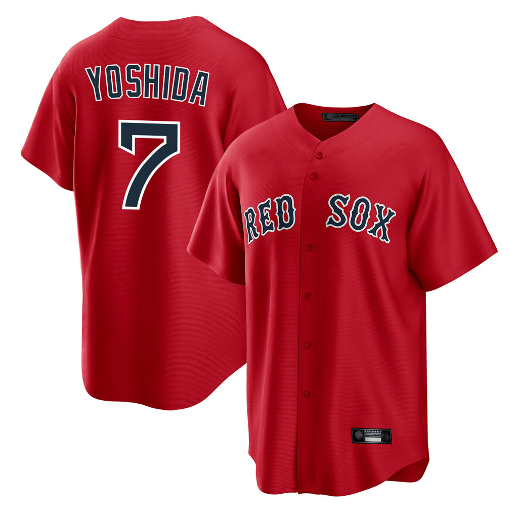 B.Red Sox #7 Masataka Yoshida Player Red Home Game Hdoa Stitched Jerseys