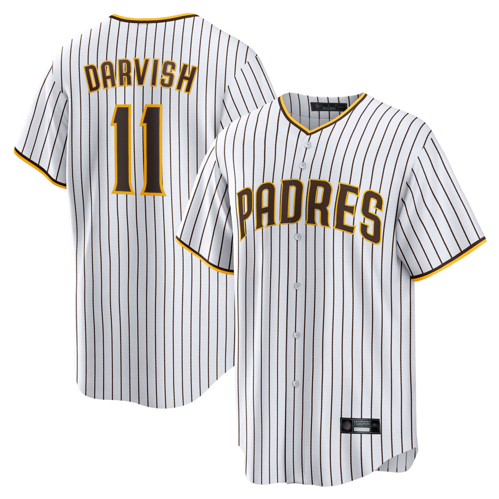 S.Diego Padres #11 Yu Darvish Player White Home Replica Game Hdoa Stitched Jerseys