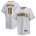 S.Diego Padres #11 Yu Darvish Player White Home Replica Game Hdoa Stitched Jerseys