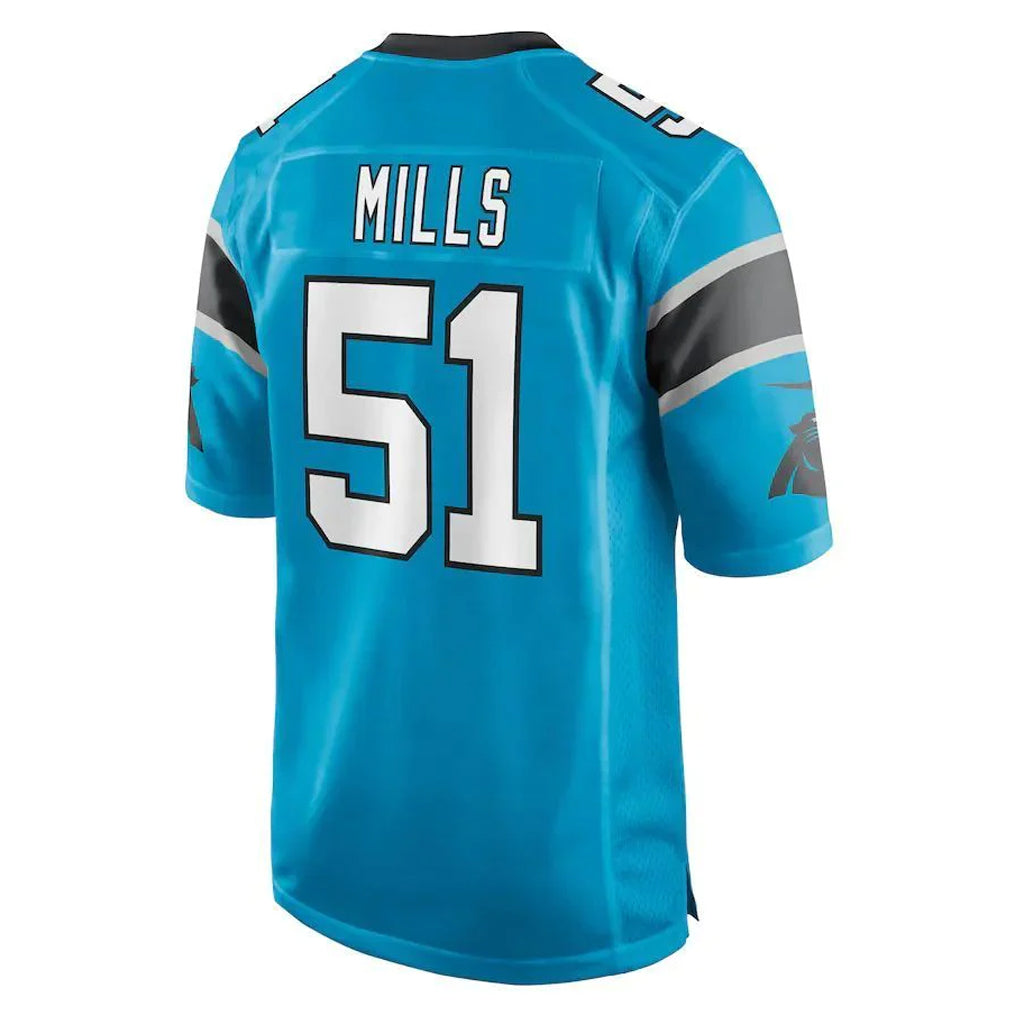 C.Panthers #51 Sam Mills Player Blue Game Hdoa Stitched Jerseys