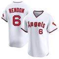 LA.Angels #6 Anthony Rendon Player White T-shirt Home Limited Hdoa Stitched Jerseys