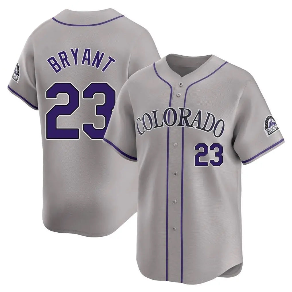 C.Rockies #23 Kris Bryant Player Gray Limited Home Hdoa Stitched Jerseys