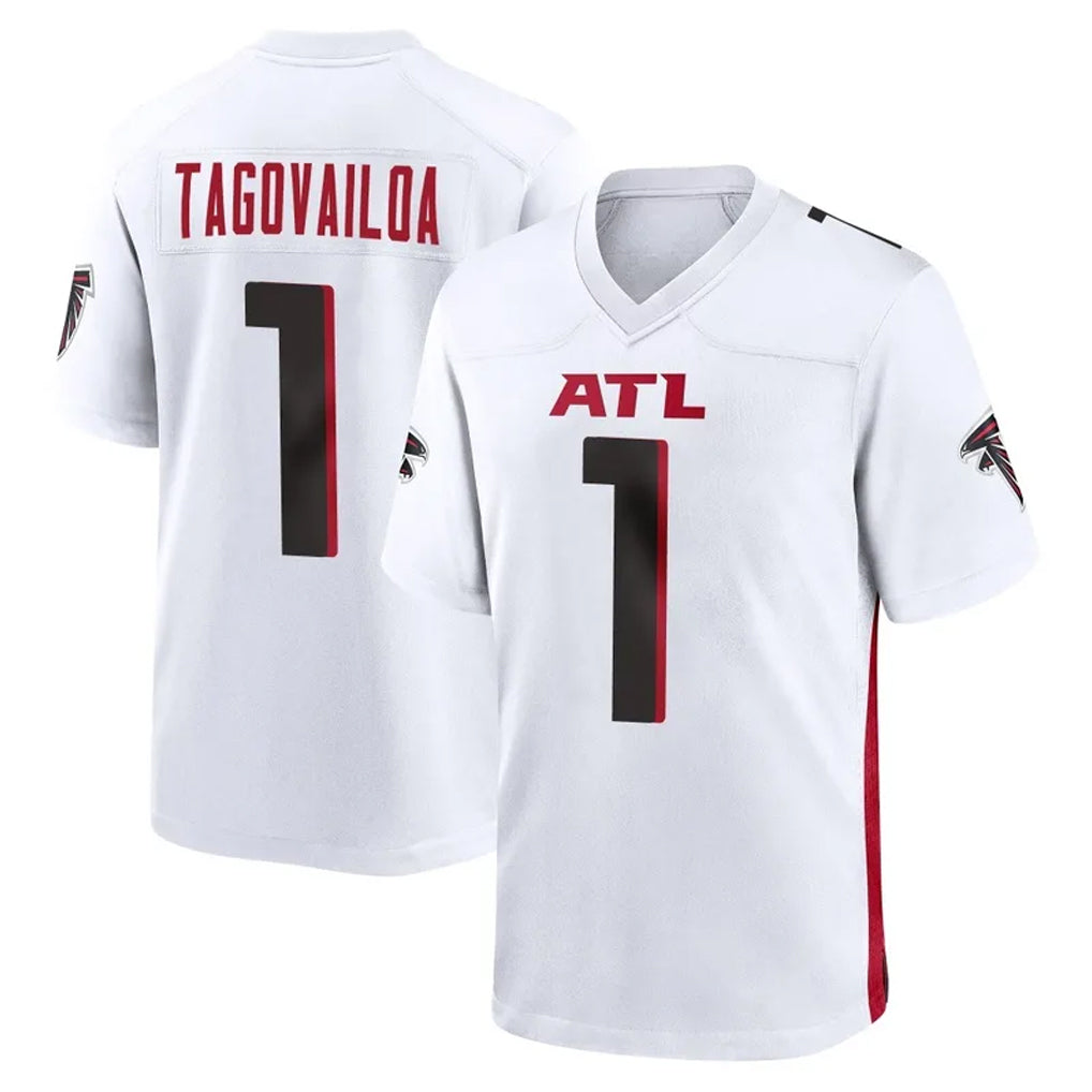 A.Falcons #1 Tua Tagovailoa Player White Home Game Hdoa Stitched Jerseys