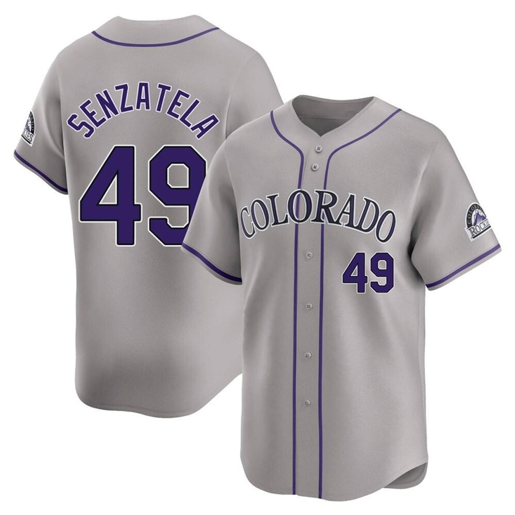 C.Rockies #49 Antonio Senzatela Player Gray Limited Home Hdoa Stitched Jerseys