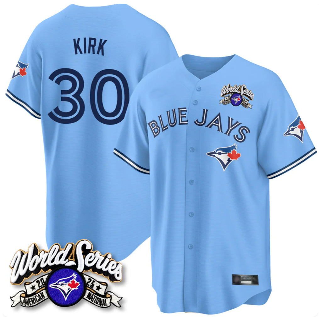T.Blue Jays #30 Alejandro Kirk Player Blue 2025 American League All Hdoa Stitched Jerseys