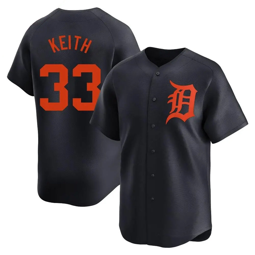 D.Tigers #33 Colt Keith Player Navy Home Limited Hdoa Stitched Jerseys