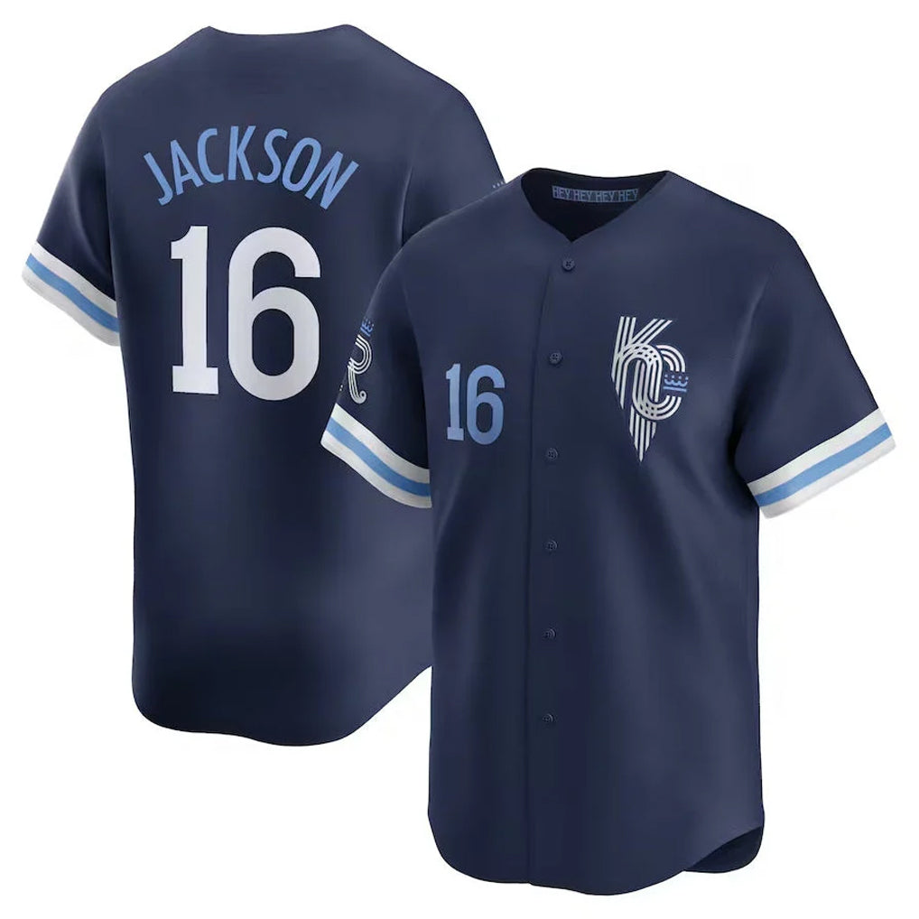 KC.Royals #16 Bo Jackson Player Navy City Connect Limited Home Hdoa Stitched Jerseys