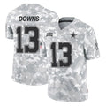 D.Cowboys #13 Caleb Downs Player Arctic Camo Salute to Service Limited Home Game Hdoa Stitched Jerseys