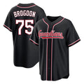 C.Guardians #75 Connor Brogdon Player Black Fashion Out Home Game Hdoa Stitched Jerseys