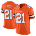 D.Broncos #21 Riley Moss Player Orange Vapor Untouchable Limited Home Game Hdoa Stitched Jerseys