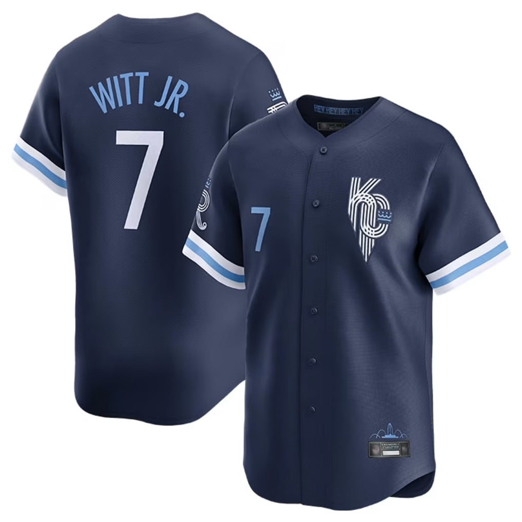 KC.Royals #7 Bobby Witt Jr. Player Navy City Connect Limited Home Hdoa Stitched Jerseys