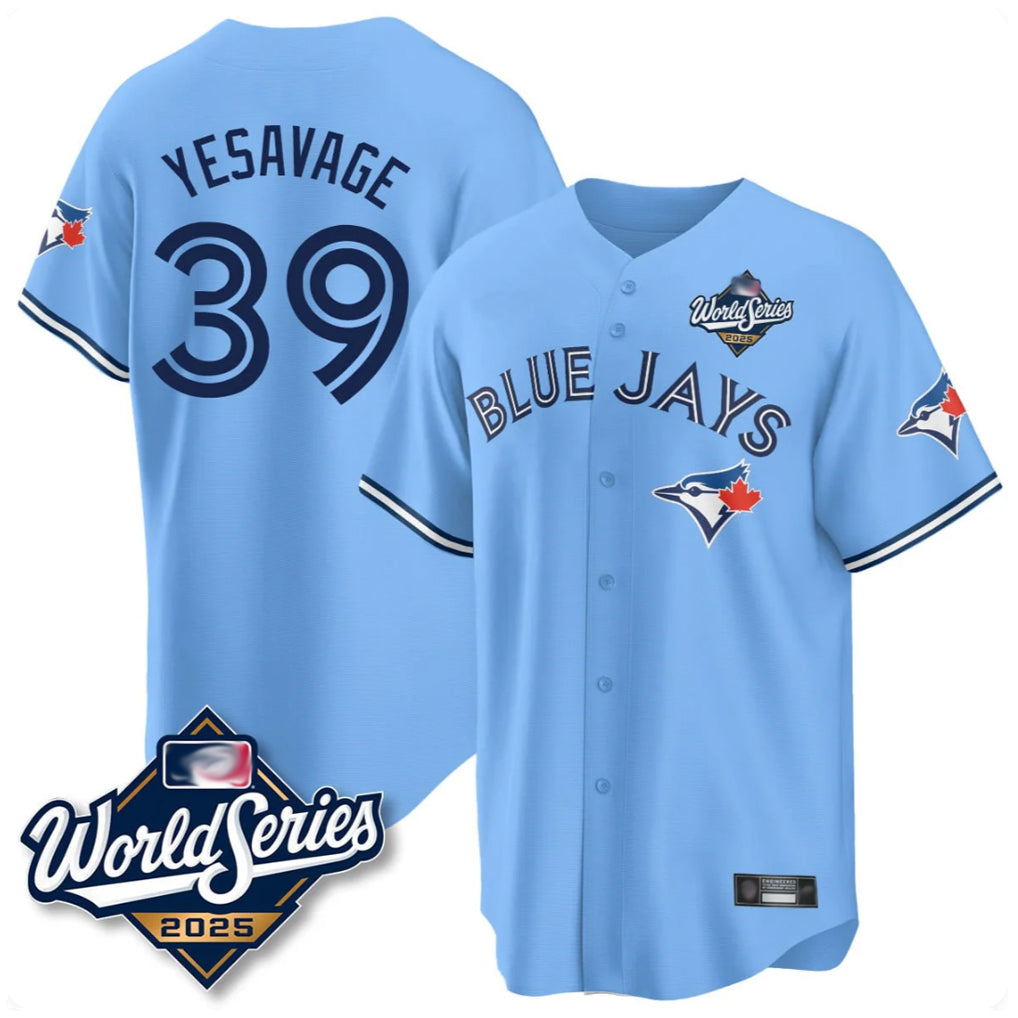 T.Blue Jays #39 Trey Yesavage Player Blue 2025 World Series Limited All Hdoa Stitched Jerseys