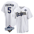 LA.Dodgers #5 Freddie Freeman Player Gold White World Series 2026 Collection Stadium Game Hdoa Stitched Jerseys