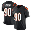C.Bengals #90 Kris Jenkins Jr Player Black Vapor F.U.S.E. Limited Home Game Hdoa Stitched Jerseys