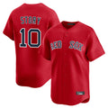 B.Red Sox #10 Trevor Story Player Red Limited Home Game Hdoa Stitched Jerseys