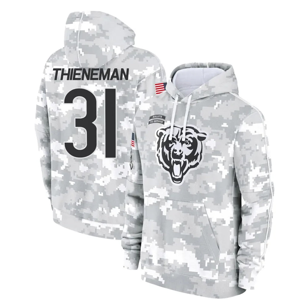 C.Bears #31 Dillon Thieneman Player Arctic Camo Salute to Service Pullover Hoodies Limited Hdoa Stitched Jerseys