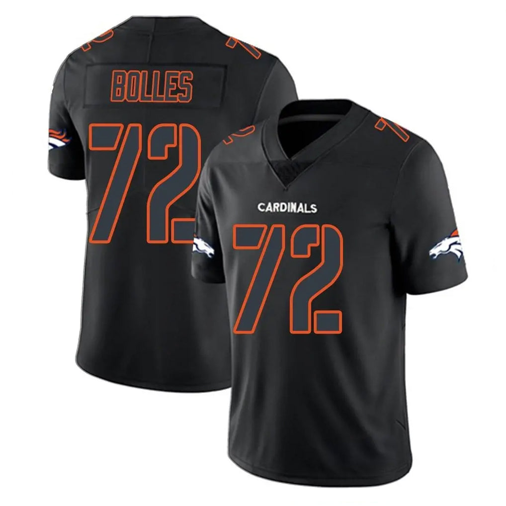 D.Broncos #72 Garett Bolles Player Black Impact Limited Game Hdoa Stitched Jerseys