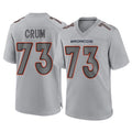 D.Broncos #73 Frank Crum Player Gray Atmosphere Fashion Limited Game Hdoa Stitched Jerseys