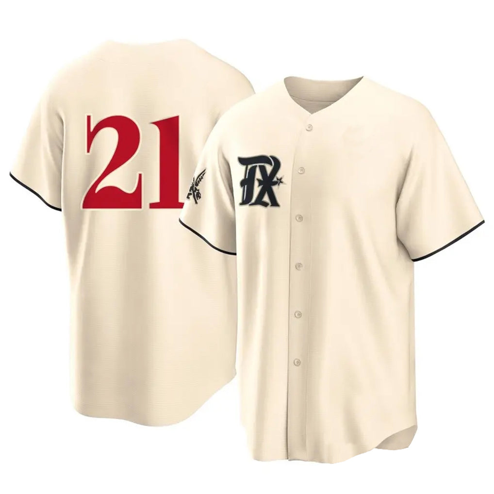 T.Rangers #21 Jake Burger Player Cream City Connect Limited Hdoa Stitched Jerseys