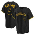 C.Guardians #4 Brayan Rocchio Player Black Snake Skin City Home Game Hdoa Stitched Jerseys