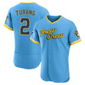 M.Brewers #2 Brice Turang Player Light Blue City Connect Home Limited Elite Hdoa Stitched Jerseys