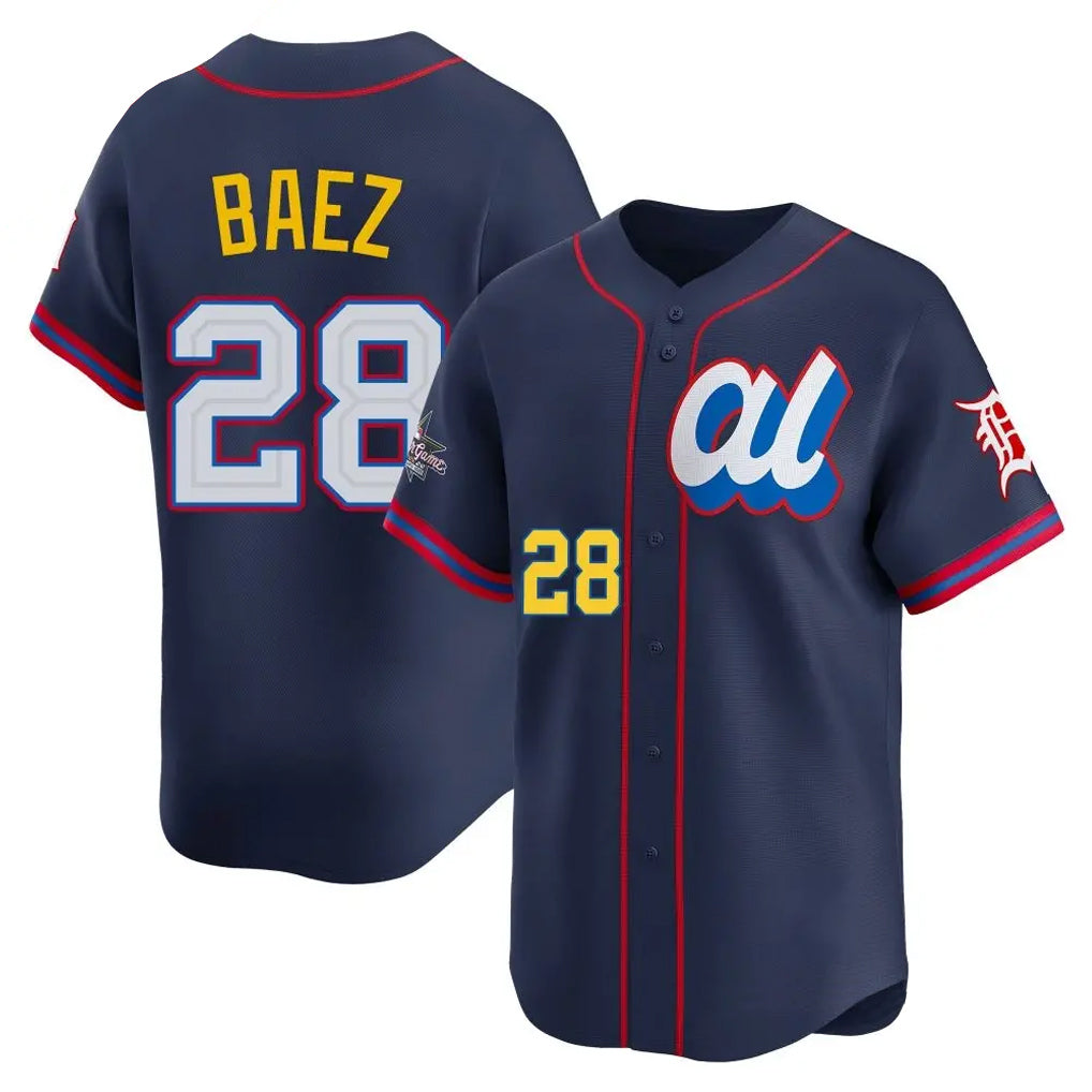 D.Tigers #28 Javier B¨¢ez Player Navy Limited American League All-Star Edition Hdoa Stitched Jerseys